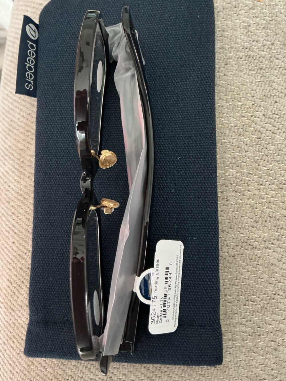 NWT Peepers Reading Glasses - Piper - Coffee 1.75 Blue Light - Picture 3 of 5